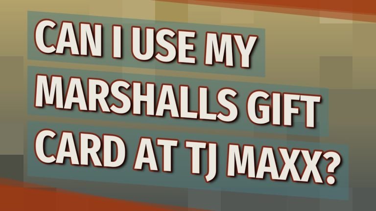 Can TJ Maxx Gift Cards be Used at Marshalls?